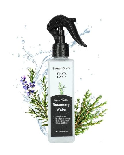 Steam distilled rosemary water hair spray for hair growth and scalp care 200ml