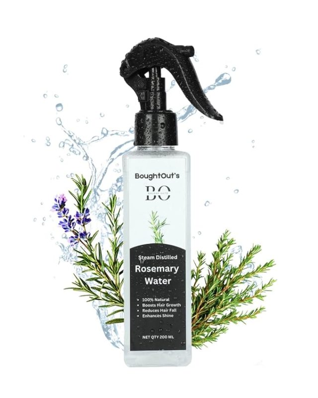 Steam distilled rosemary water hair spray for hair growth and scalp care 200ml